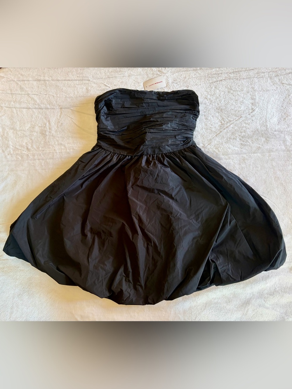 NWT Lucky Brand Black Strapless Mini Dress Size Small